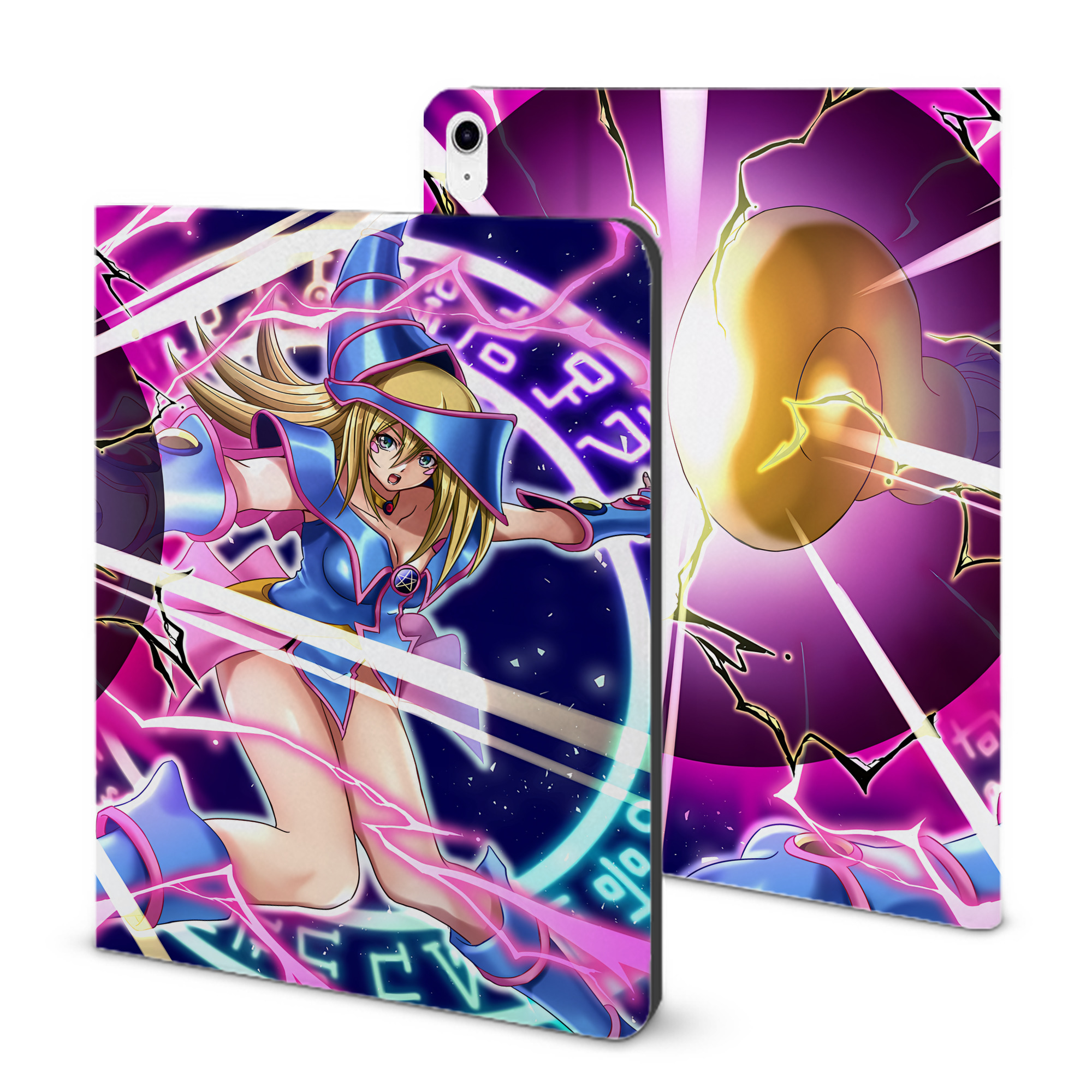 （画像用） 遊☆戯☆王 Yu-Gi-Oh! IPad ケース ブック型 PUレザー TPU 耐衝撃 軽量 薄型 ペン収納なし 全面保護 IPad 各モデル対応